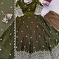 Embroidered Fendy Silk Anarkali Set with Dupatta