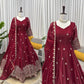 Embroidered Fendy Silk Anarkali Set with Dupatta