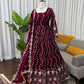 Embroidered Fendy Silk Anarkali Set with Dupatta