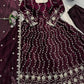 Embroidered Fendy Silk Anarkali Set with Dupatta