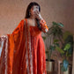 Embroidered Fendy Silk Anarkali Set with Dupatta