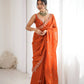 Embroidered Fendy Silk Designer Saree with Blouse