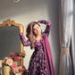 Embroidered Fendy Silk Gown Lehenga Set with Dupatta
