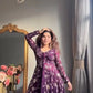 Embroidered Fendy Silk Gown Lehenga Set with Dupatta