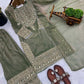 Embroidered Fendy Silk Kurta Sharara Set with Dupatta for Festive and Party Wear