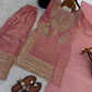 Embroidered Fendy Silk Kurta Sharara Set with Dupatta for Festive and Party Wear