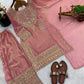 Embroidered Fendy Silk Kurta Sharara Set with Dupatta for Festive and Party Wear