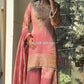 Embroidered Fendy Silk Kurta Sharara Set with Dupatta for Festive and Party Wear