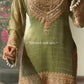 Embroidered Fendy Silk Kurta Sharara Set with Dupatta for Festive and Party Wear