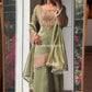 Embroidered Fendy Silk Kurta Sharara Set with Dupatta for Festive and Party Wear