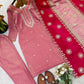 Embroidered Fendy Silk Pant Suit for Festive and Wedding Occasions