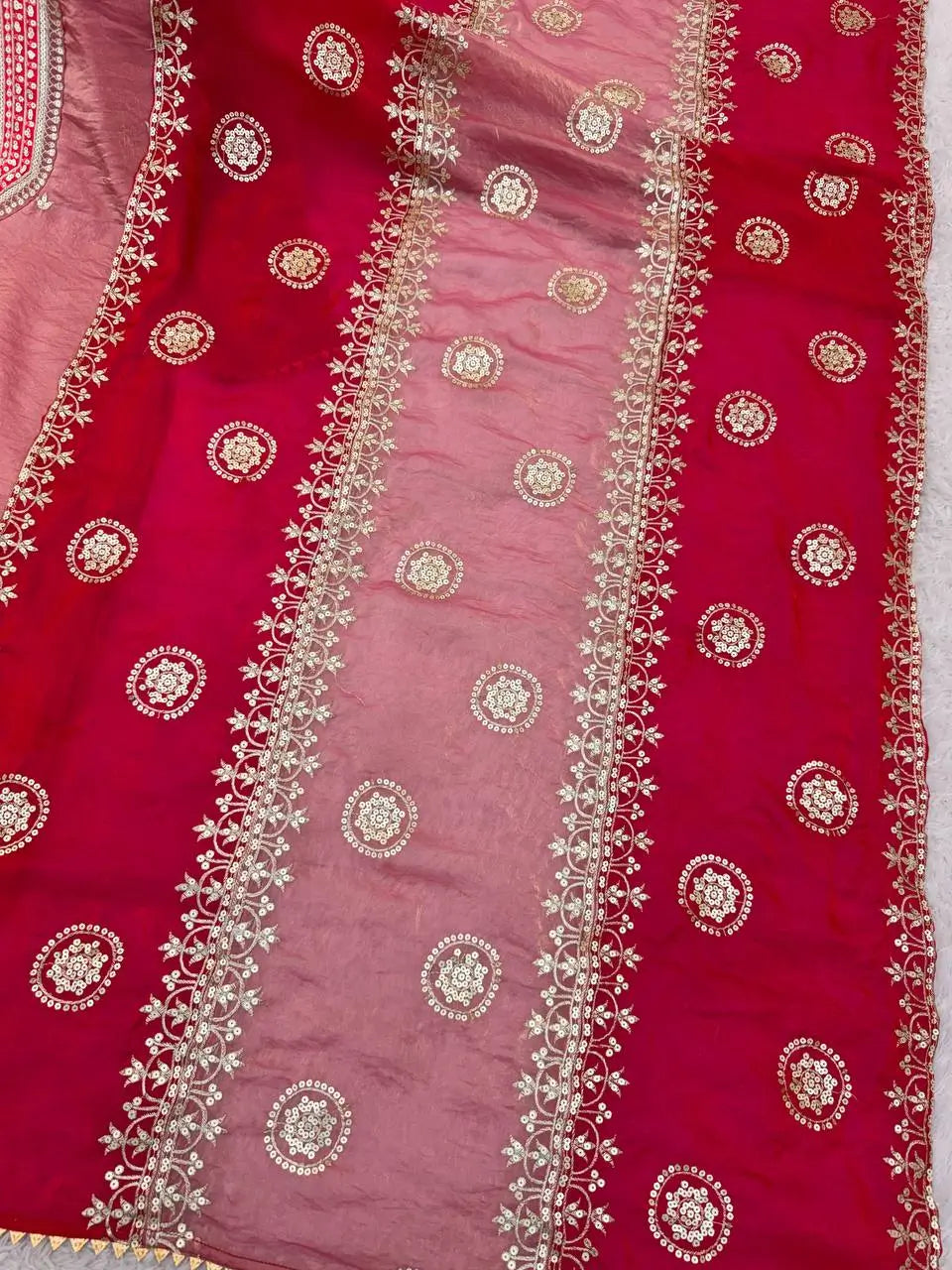 Embroidered Fendy Silk Pant Suit for Festive and Wedding Occasions