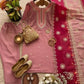 Embroidered Fendy Silk Pant Suit for Festive and Wedding Occasions