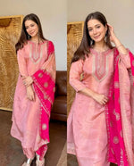 Embroidered Fendy Silk Pant Suit for Festive and Wedding Occasions