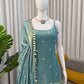 Embroidered Fendy Silk Sharara Palazzo Suit Set for Wedding and Festive Wear