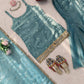 Embroidered Fendy Silk Sharara Palazzo Suit Set for Wedding and Festive Wear