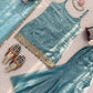 Embroidered Fendy Silk Sharara Palazzo Suit Set for Wedding and Festive Wear
