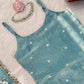 Embroidered Fendy Silk Sharara Palazzo Suit Set for Wedding and Festive Wear