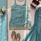Embroidered Fendy Silk Sharara Palazzo Suit Set for Wedding and Festive Wear