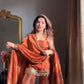 Embroidered Fendy Silk Sharara Palazzo Suit Set for Wedding and Festive Wear