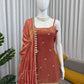 Embroidered Fendy Silk Sharara Palazzo Suit Set for Wedding and Festive Wear