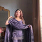 Embroidered Fendy Silk Sharara Palazzo Suit Set for Wedding and Festive Wear