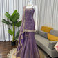 Embroidered Fendy Silk Sharara Palazzo Suit Set for Wedding and Festive Wear