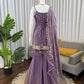 Embroidered Fendy Silk Sharara Palazzo Suit Set for Wedding and Festive Wear