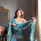 Embroidered Fendy Silk Sharara Palazzo Suit Set for Wedding and Festive Wear