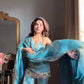 Embroidered Fendy Silk Sharara Palazzo Suit Set for Wedding and Festive Wear
