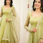 Embroidered Festival Gown with Matching Dupatta