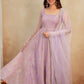 Embroidered Festival Gown with Matching Dupatta