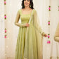 Embroidered Festival Gown with Matching Dupatta