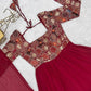 Embroidered Fox Georgette Anarkali Gown Set