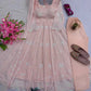 Embroidered Fox Georgette Anarkali Gown Set