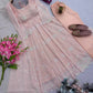 Embroidered Fox Georgette Anarkali Gown Set