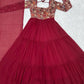 Embroidered Fox Georgette Anarkali Gown Set