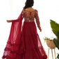 Embroidered Fox Georgette Anarkali Gown Set