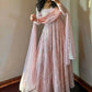 Embroidered Fox Georgette Anarkali Gown Set