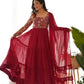 Embroidered Fox Georgette Anarkali Gown Set