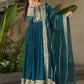 Embroidered Fox Georgette Gown with Dupatta