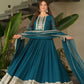 Embroidered Fox Georgette Gown with Dupatta