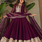 Embroidered Fox Georgette Gown with Dupatta