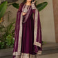 Embroidered Fox Georgette Gown with Dupatta