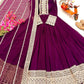Embroidered Fox Georgette Gown with Dupatta