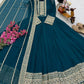Embroidered Fox Georgette Gown with Dupatta