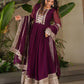 Embroidered Fox Georgette Gown with Dupatta