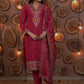 Embroidered Fox Georgette Kurta Pant Set