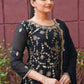 Embroidered Fox Georgette Kurta Sharara Set