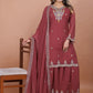 Embroidered Fox Georgette Kurta Sharara Set